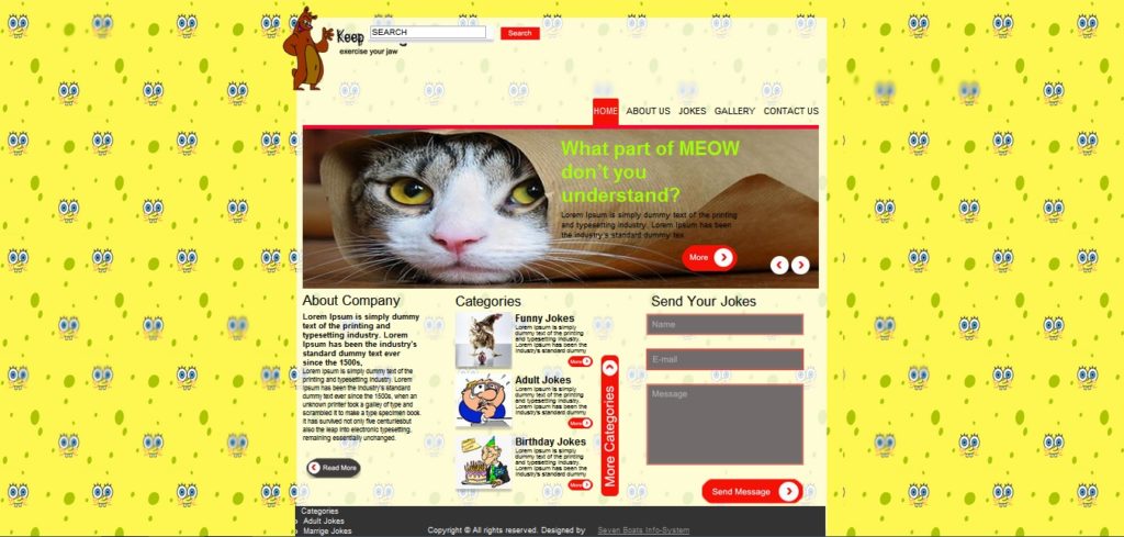 Download free jokes website template