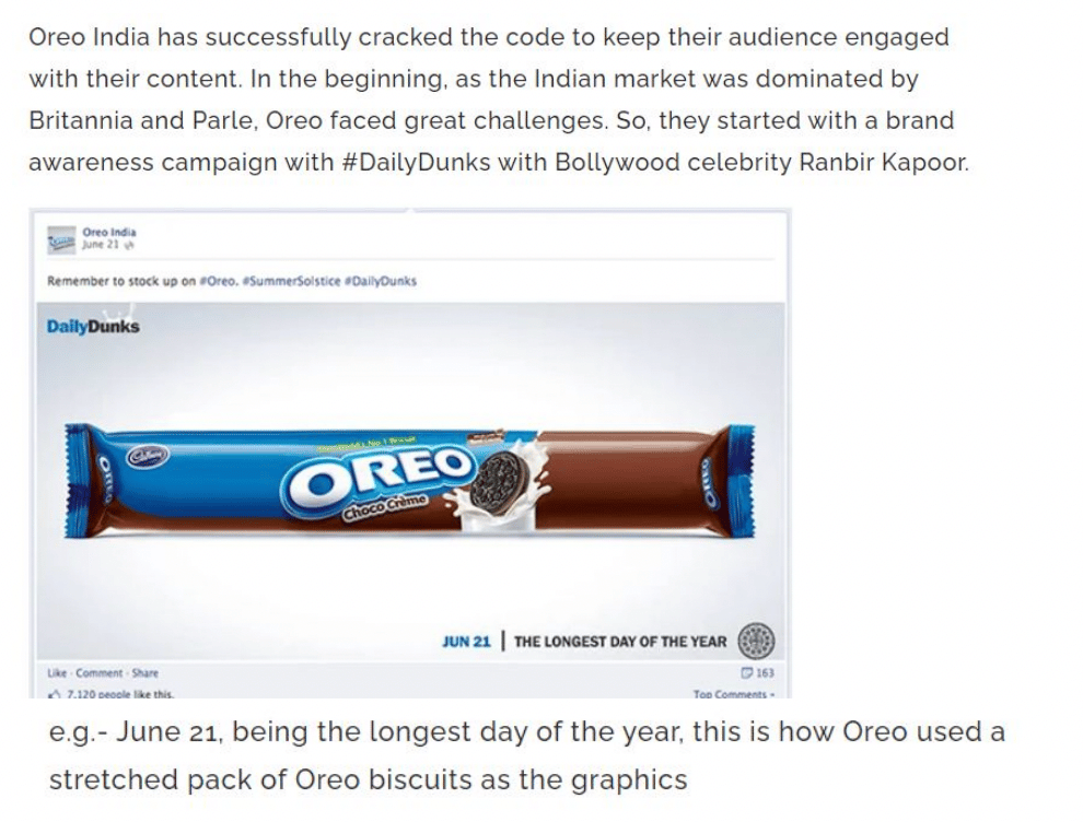 Oreo - example of moment marketing