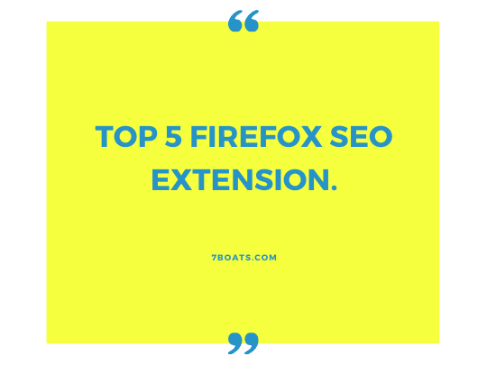 Top 5 Firefox SEO Extension