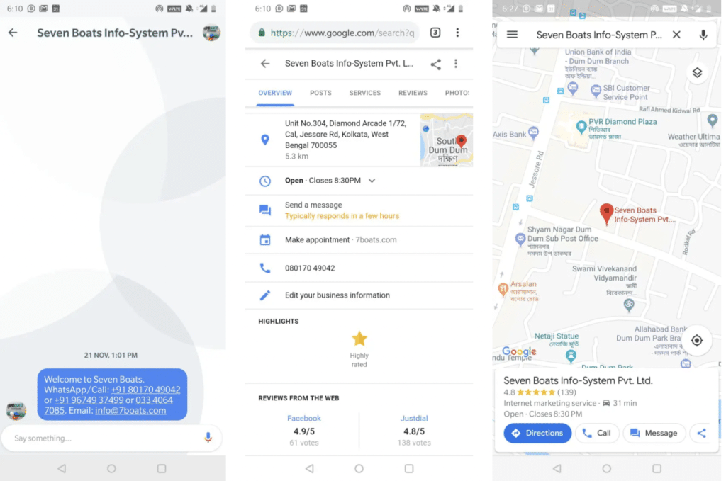 Business Messaging Now Possible on Google Maps