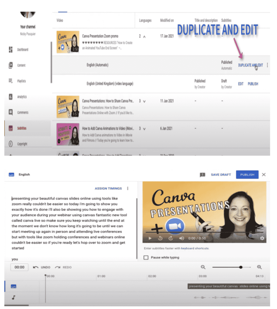Youtube SEO - closed caption (CC)