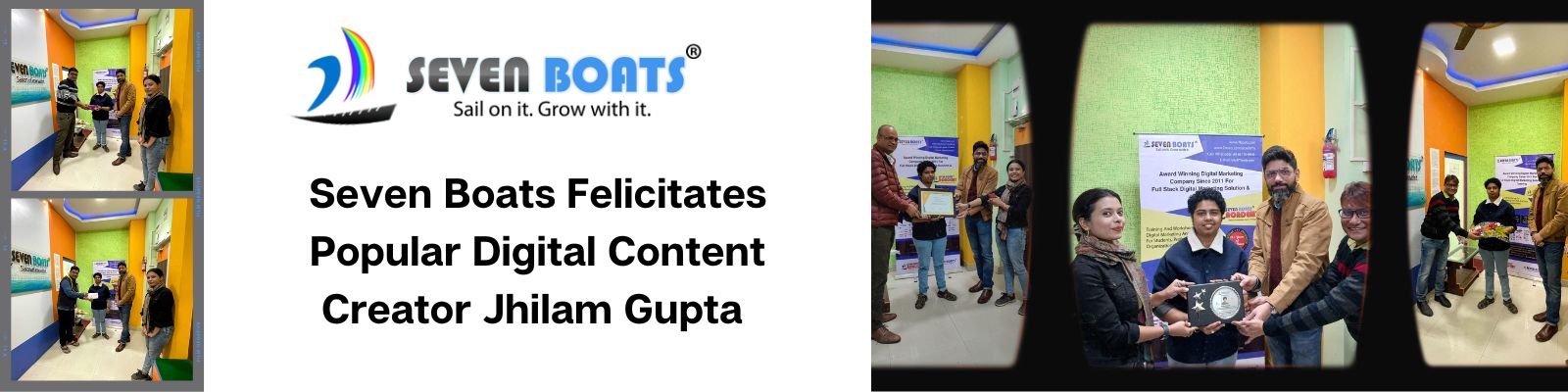 Seven Boats Felicitates Popular Digital Content Creator Jhilam Gupta